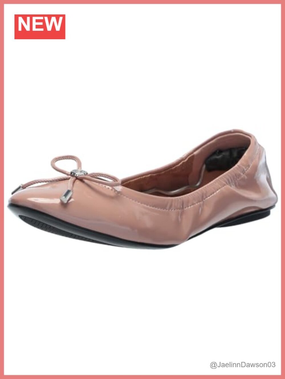 Faux Leather Ballet Flats Ruched Bow Slip-On Comfort Shoes Women
